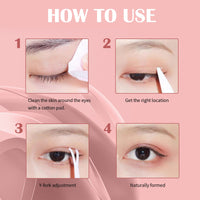 Lace Non-trace Double Eyelid Tape, Natural Non-trace Non-glue Lace Double Eyelid Tape