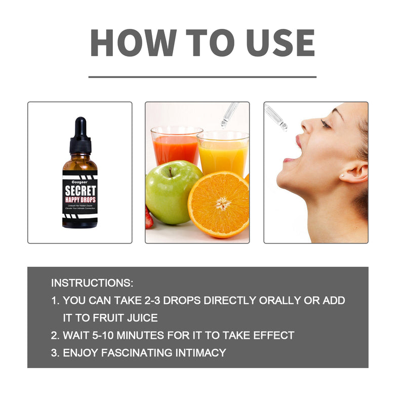 Body Care Drops, Body Strength And Vitality Secret Happiness Body And Mind Pleasure Drops
