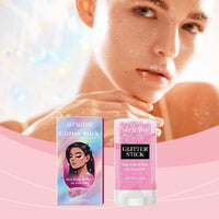 Jaysuing  Sequined Glitter Stick (Pink), Party, Dance, Performance, Makeup, Face, Body, Collarbone, Highlight And Shine