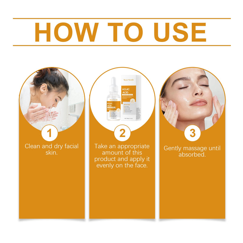 West&Month Turmeric Acid Essence Hydrating Skin Skin Natural Shine Moisturizing Facial Essence