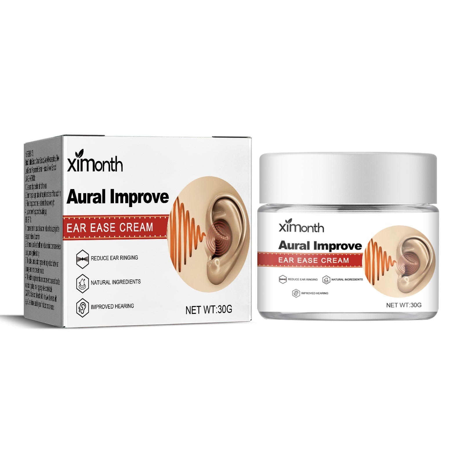 Ear Ease Cream, Relieve Inner Ear Obstruction Tinnitus Back Ear Pain Ear Discomfort Ear Care Cream