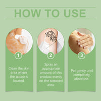 Eelhope Tattoo Cleaning Spray, Gentle Cleaning And Repair Moisturizing Body Skin Fade Mark Cleaning Agent