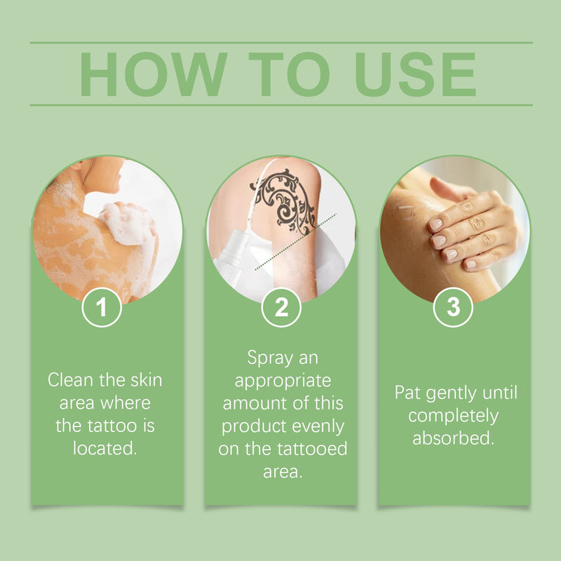 Eelhope Tattoo Cleaning Spray, Gentle Cleaning And Repair Moisturizing Body Skin Fade Mark Cleaning Agent
