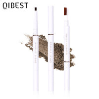 QIBEST Double Head Eyebrow Pencil Waterproof Sweat Proof And Makeup Free Eyebrow Cream