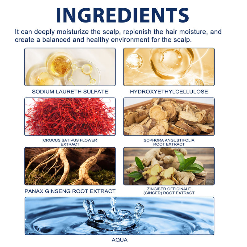 Scalp Antipruritic Hair Shampoo, Smoothing Hair And Moisturizing Scalp Dense Hair Anti-Fixative Shampoo