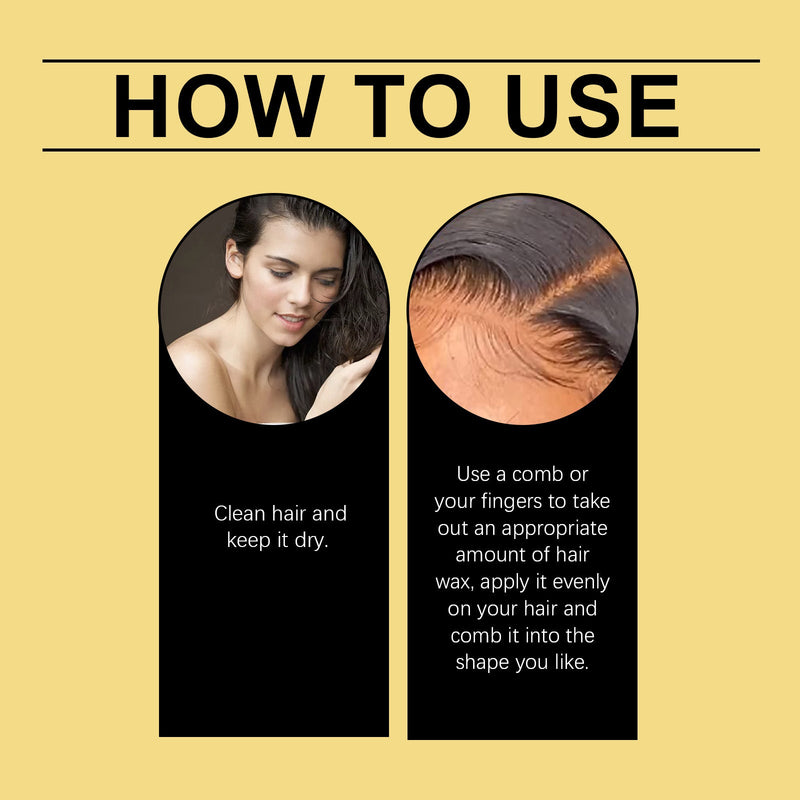 Hoegoa Broken Hair Styling Wax, Broken Hair Lanugo Hair Styling Bangs Hair Styling Hair Finishing Natural Gloss Treatment Wax