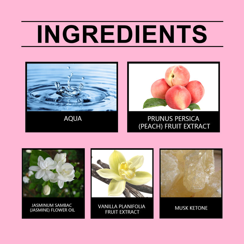 Peach Pink Ball Perfume, Small Fresh Roller Perfume Fresh Light Fruit Peach Ball Perfume