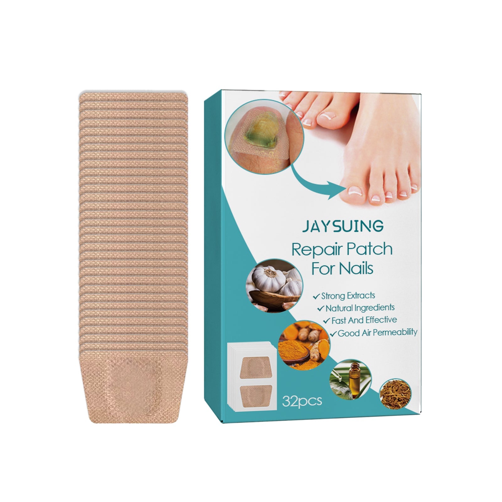 Nail Repair Patch, Hand And Foot Nail Care Soft Nail Inlay Nail Thickening Gray Nails Bright Nails Patch