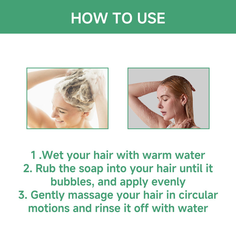 Hydrating Shampoo Soap, Mild Refreshing Oil Control Clean Soft Gloss Hair Nourishing Shampoo Soap