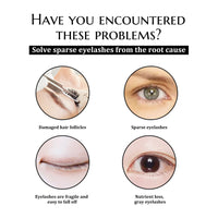 EELHOE Lash Boost Serum, Eyebrows And Eyelashes Black Thick Curly Natural Beautiful Slender Long Gentle Not Easy To Smudges