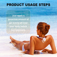 Intensive Tanning Gel, Summertime Seaside Beach Sunbath To Help Tanning Wheat Color Body Moisturizer Gel