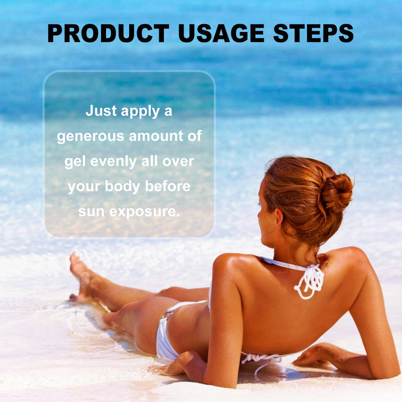 Intensive Tanning Gel, Summertime Seaside Beach Sunbath To Help Tanning Wheat Color Body Moisturizer Gel