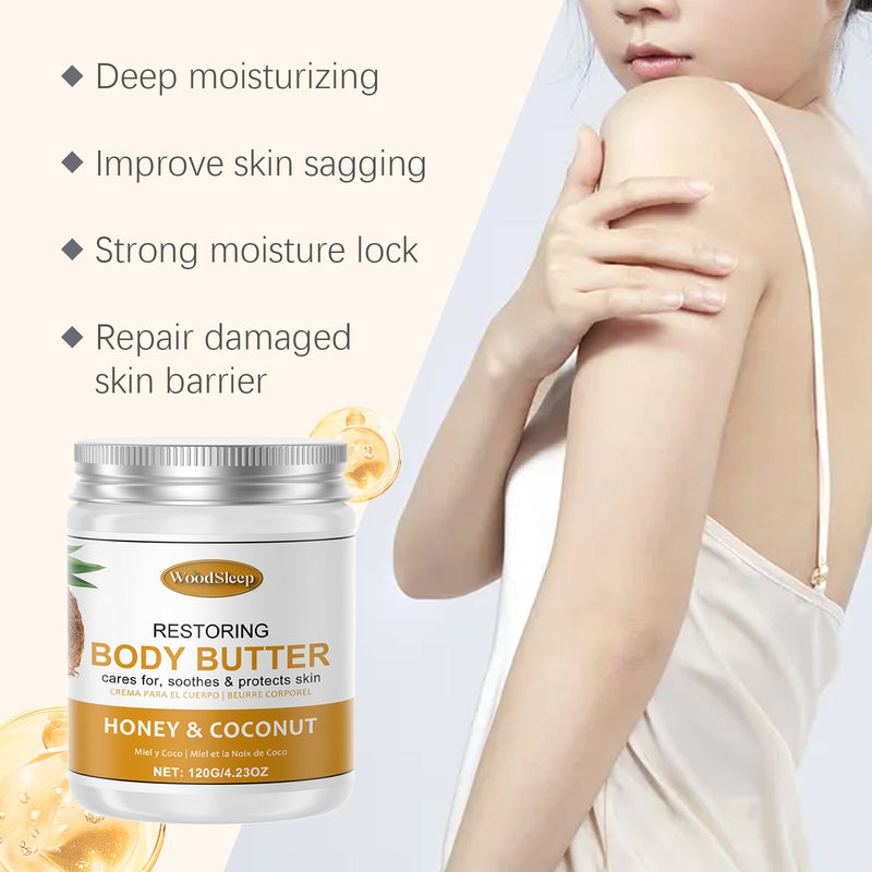 WoodSleep Coconut Moisturizing Butter Moisturizer Hydrating Firming Mild Moisturizing Refreshing Nourishing Body Lotion