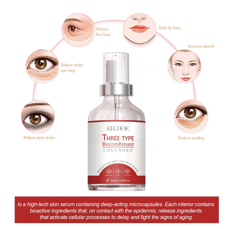 Collagen Serum, Fade Facial Fine Lines, Firming Skin Deep Moisturizing And Hydrating Essence