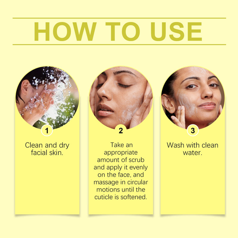 Facial Scrub Gently Cleanses Facial Skin, Exfoliates, Moisturizes, Moisturizes And Brightened