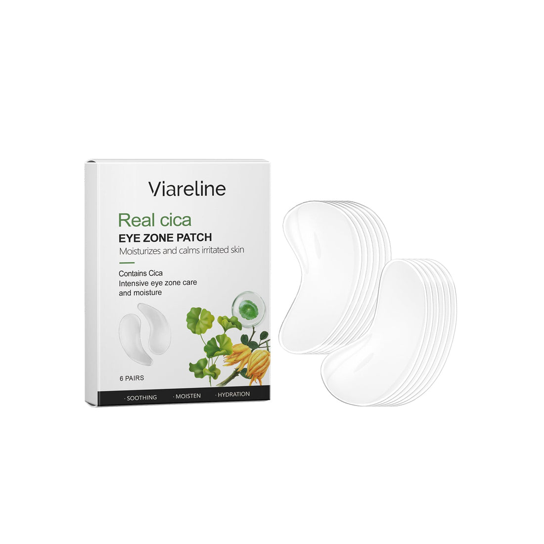 Viareline Centella Soothing Eye Mask - Moisturizing Care for Skin Around Eyes
