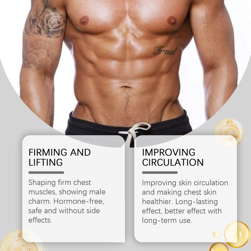 Men's Breast Care Spray, Chest Nourishing Skin Lines And Contours Moisturizing Care Spray