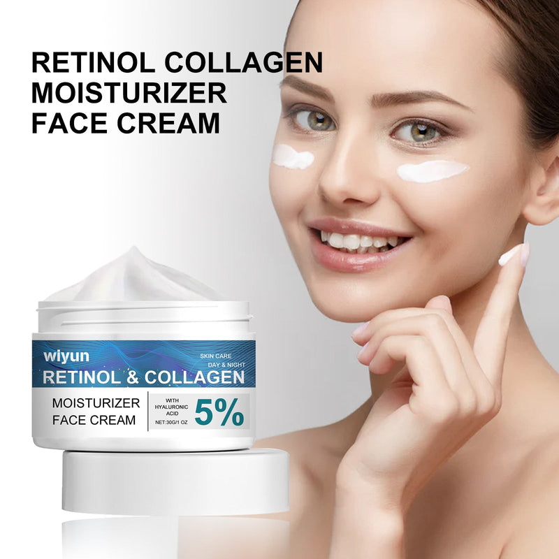 Retinol Collagen Moisturizer Face Cream, Deep Moisturizing Long Lasting Hydrating Firming Moisturizing Whitening Skin Care Cream