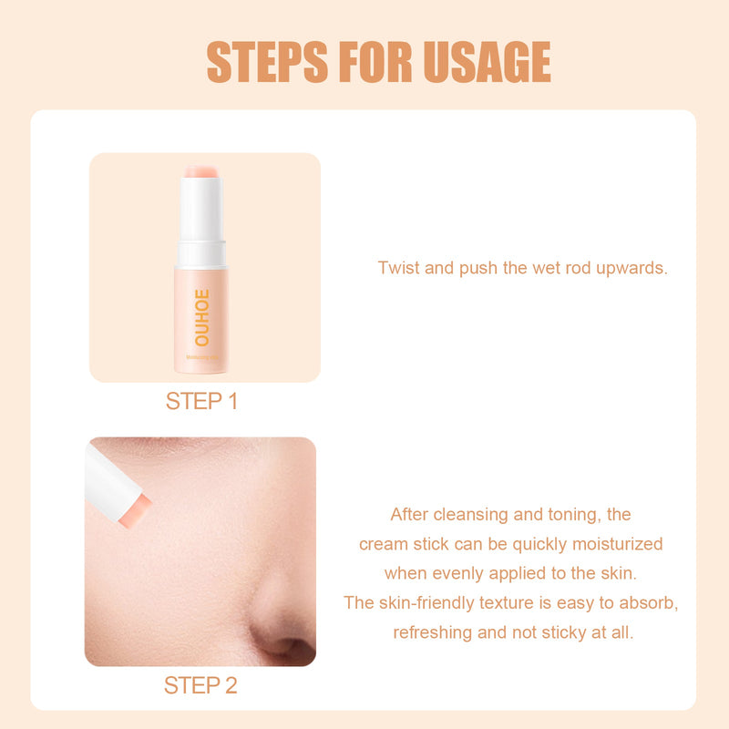 OUHOE Anti-Wrinkle Moisturizing Stick, Moisturizes And Brightening Skin, Reduces Fine Lines On Face And Neck Stick