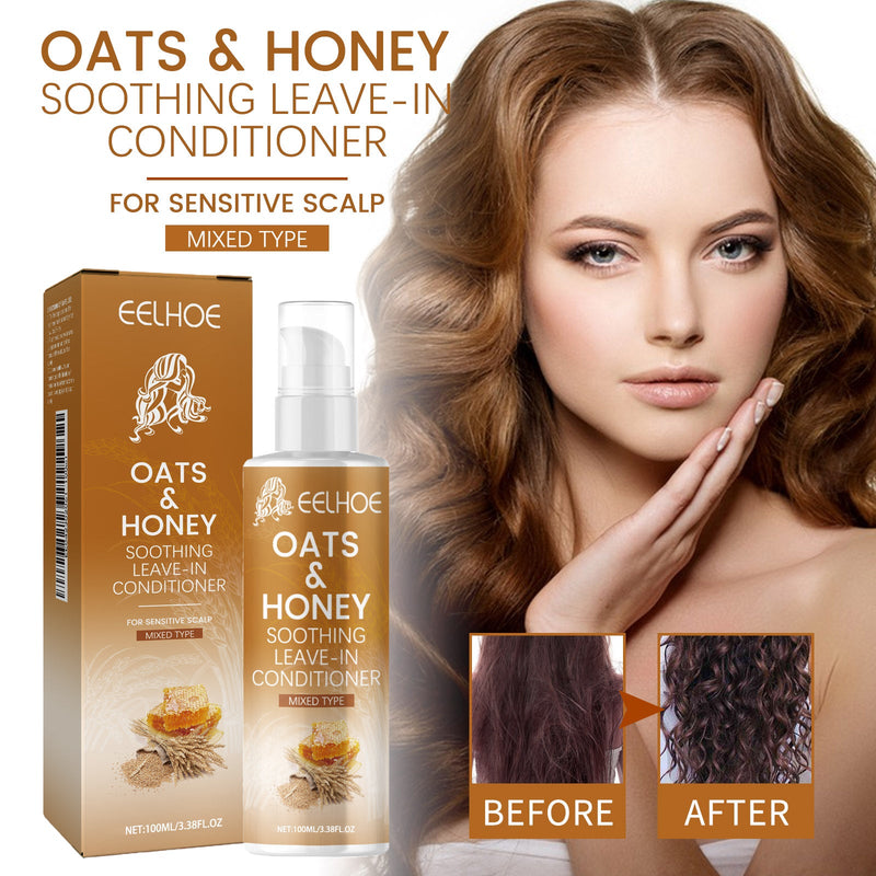 Oat And Honey Leave-In Conditioner, Improve Frizz, Moisturize And Repair Hair, Smooth And Shiny