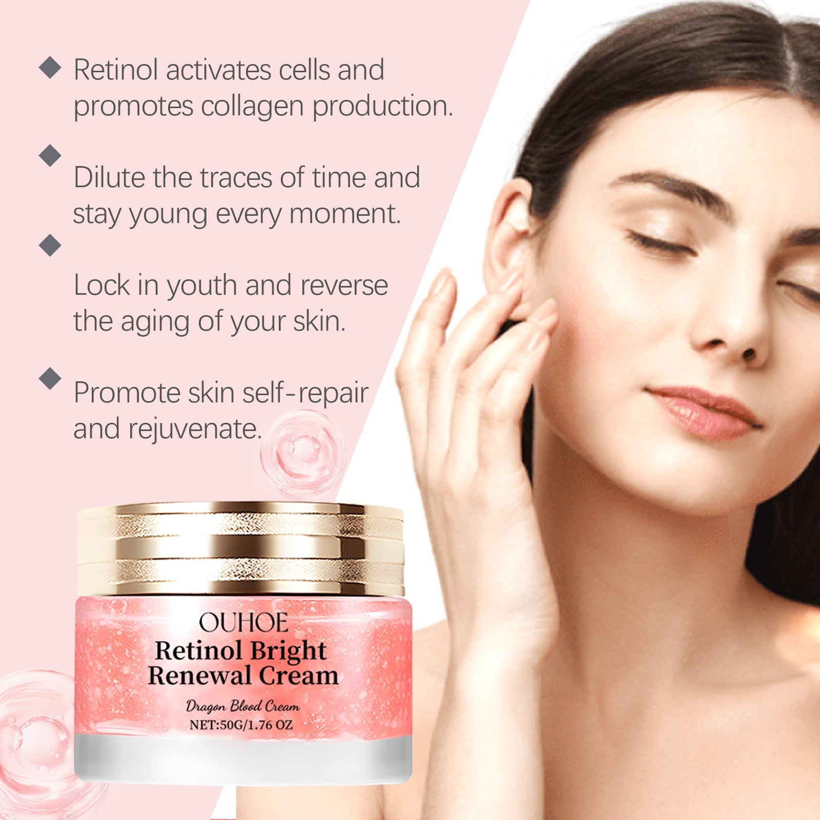 Rose Hip Anti-Wrinkle Cream Moisturizing, Brightening, Reducing Fine Lines, Firming, Smoothing And Nourishing Facial Skin Cream