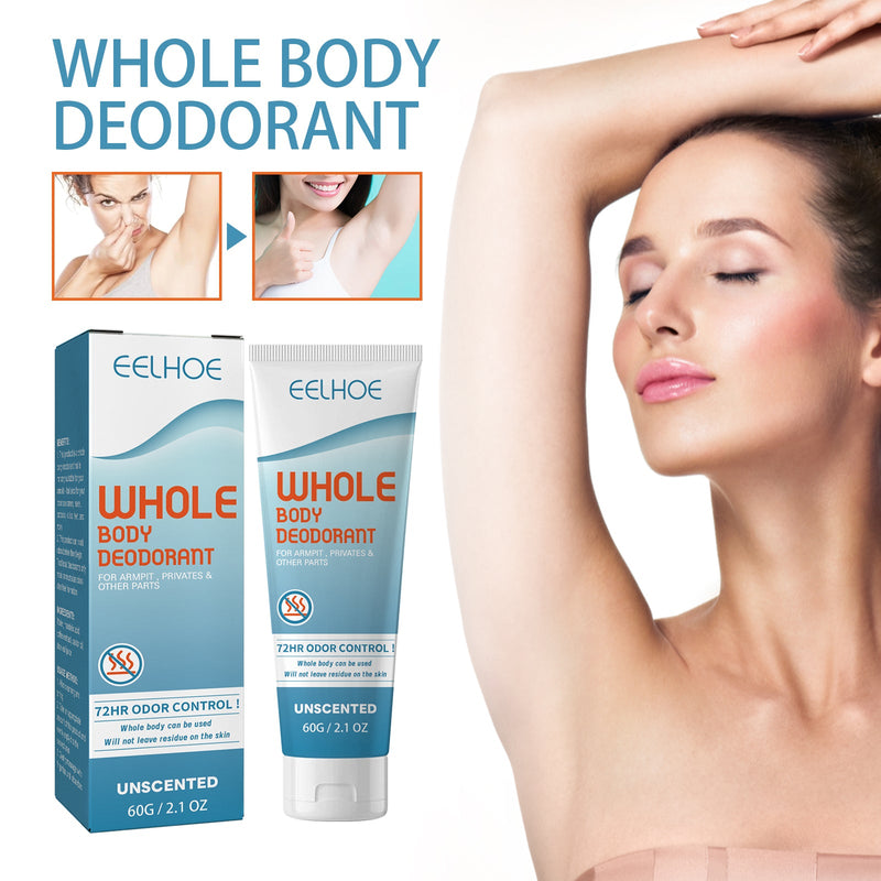 EELHOE Whole Body Deodorant, Long Lasting Fragrance Clean Body Odor Body Odor Sweat Refreshing Fragrance Care Cream
