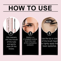 zephoco Brown Curl Mascara, Daily Moisturizes Natural Beauty Holding Eye Mascara