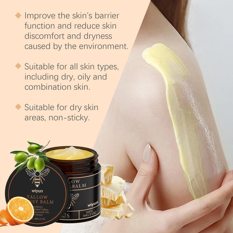 Wiyun The Beef Tallow Honey Moisturizing Cream Is A Gentle, Hydrating, Refreshing, Non-Sticky And Smooth Skin Moisturizing Cream