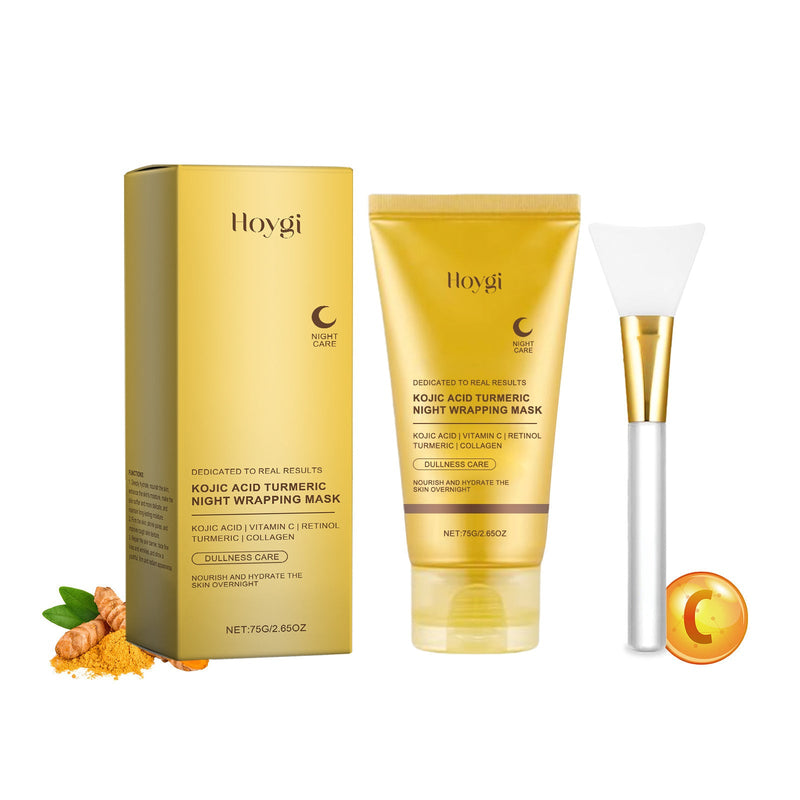 HOYGI Turmeric Plant Essence Peel-Off Mask Gentle Cleansing Hydrating Smooth Care Facial Mask