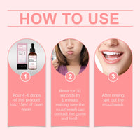 Mouth Rose Mouthwash Oral Hygiene Care Clean Tooth Stains, Gingiva And Freshen Breath