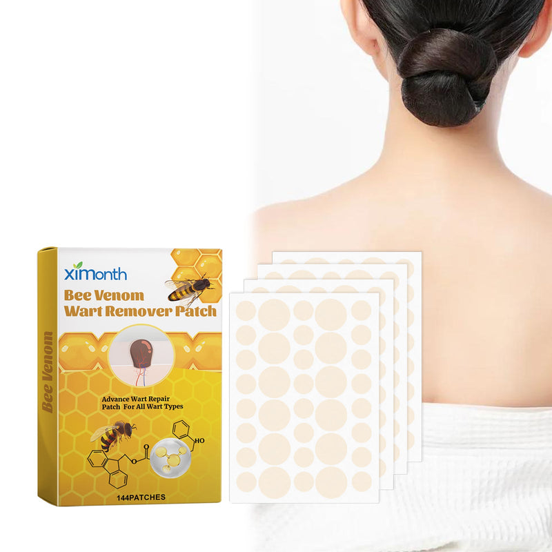 ximonth Bee Venom Wart Remover Patch, Gently Clean Skin Fade Flesh Granules Flesh Nevus Remove Warts Smooth Skin Patch