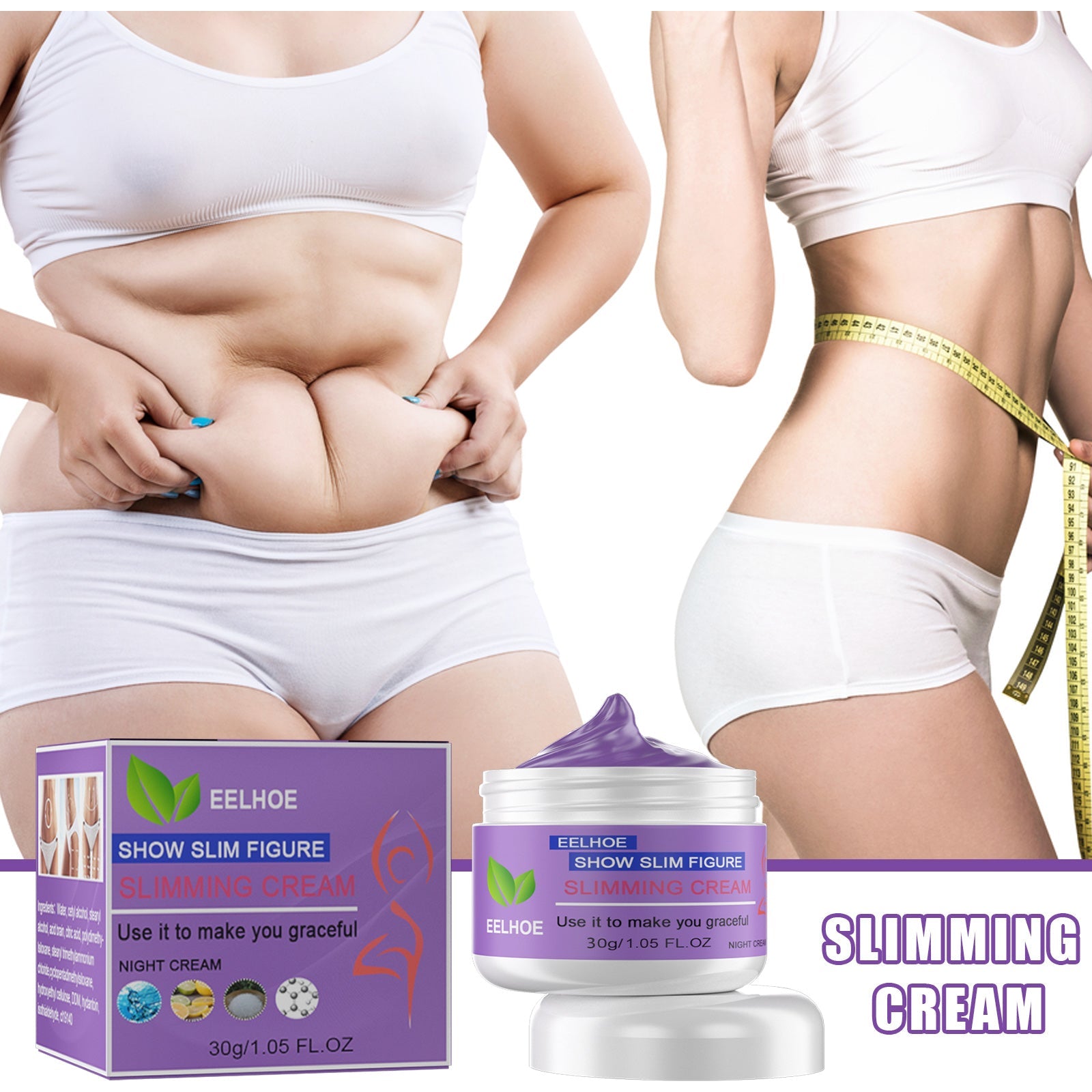 EELHOE Firming Slimming Cream, Body Shaping Tighten And Moisturizing Skin Massage Cream