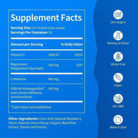 supercalm magnesium calming powder electrolyte raspberry powder mixed powder