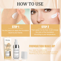 EELHOE Concealer Color Change Liquid Foundation Concealer Long-Lasting Moisture Moisturizing, Moisturizing, Moisturizing, Warming, Brightening And Clear Complexion