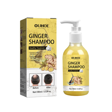 OUHOE Ginger Dense Hair Shampoo, Moisturizes Reduces Itchiness, Strengthens Dense And Fluffy Hair Care Shampoo