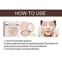 CC Cream, Skin Protection Lightweight Breathable Durable Not Easy To Take Off The Makeup Natural Block Defect Calm Makeup Makeup Powdery Cake