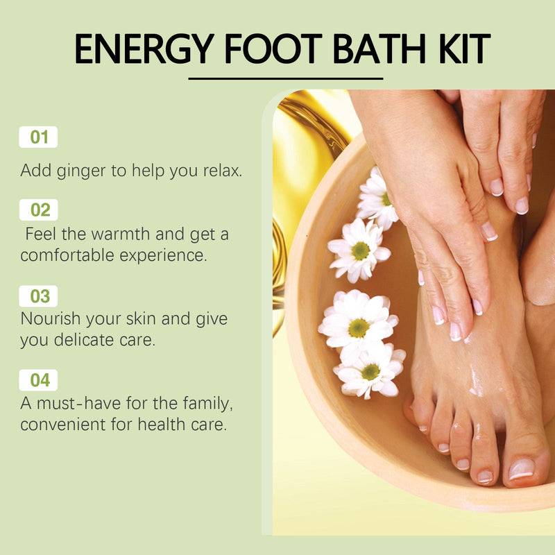 Ginger Foot Care Kit Herbal Ingredients Foot Soak Kit Relieves Tight Foot Cleaning And Maintenance