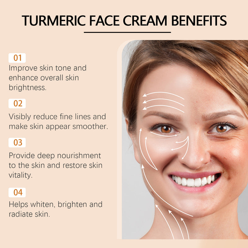 Turmeric Anti-Wrinkle Brightening Cream Reduces Fine Lines And Spots Moisturizing Repair Refreshing Whitening Cream