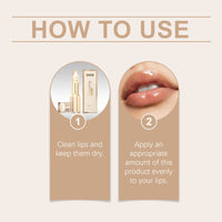 OUHOE Gold Leaf Color Change Nourishing Lip Balm, Nourishing Moisturizing Hydrating Glass Soft Moisturizing Lip Skin Non-Greasy Lip Balm