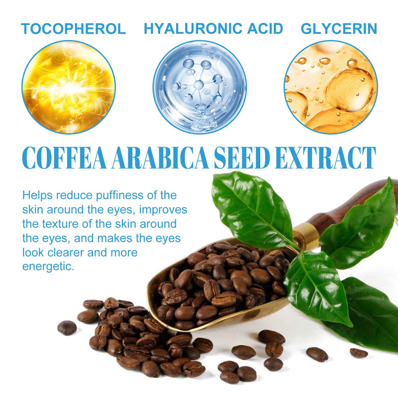 Coffee Extract Eye Cream, Fade Out Fine Lines Eye Bags Moisturizing Eye Week Firming Embellish Skin