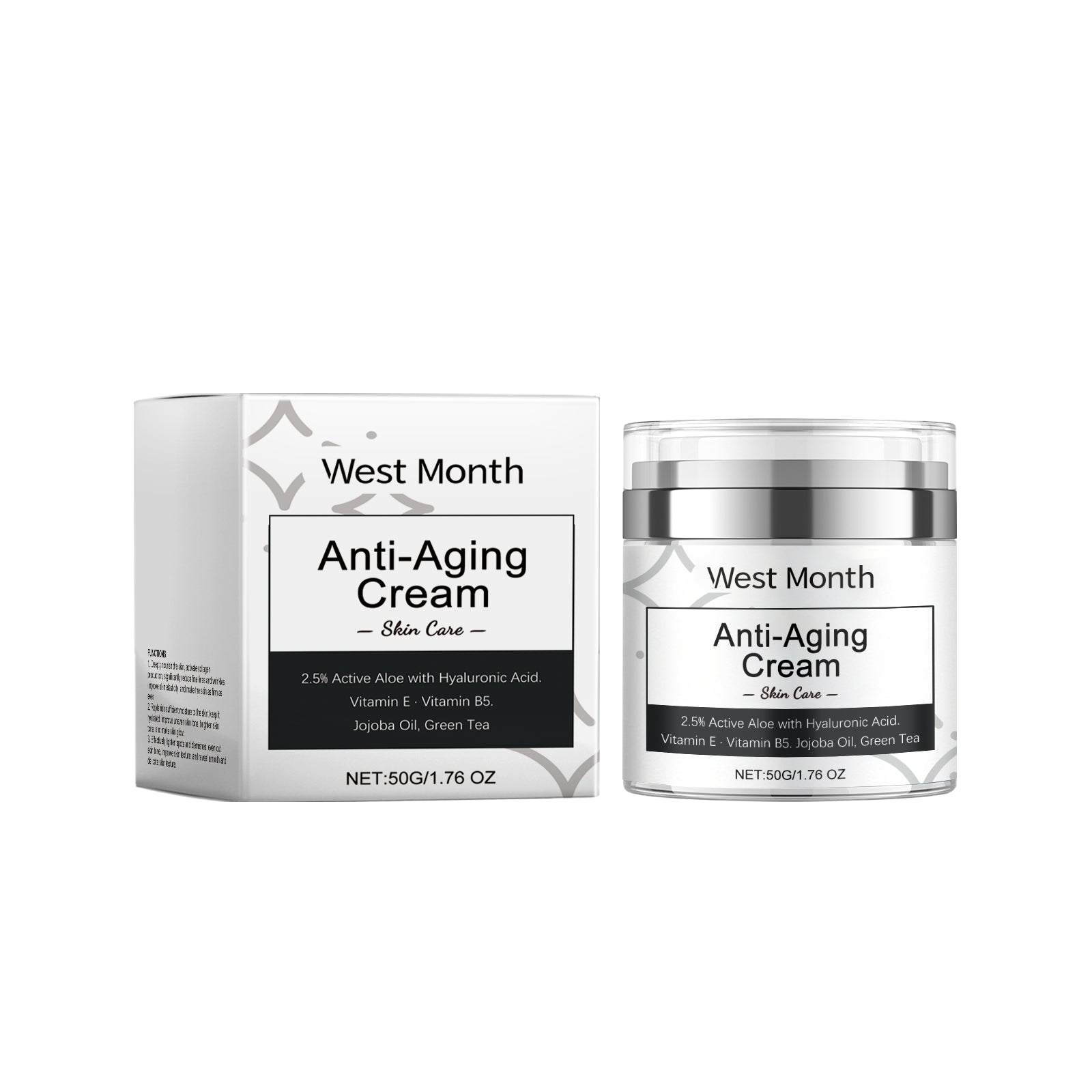 West&Month Moisturizing Face Cream Gently Moisturizes Facial Skin, Keeps Skin Elastic, Lightens Wrinkles, Moisturizes And Hydrates