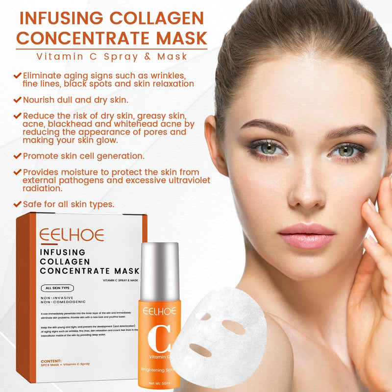 Collagen Anti-Aging Mask Spray Dull Brightening And Firming Skin Anti-Aging Moisturizing Mask
