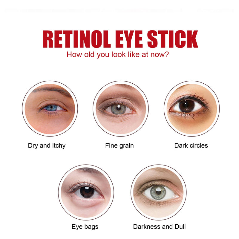 Retinol Eye Stick, Hydrating And Moisturizing Care For Dark Circles Under Eyes And Bags Around Eyes Creme
