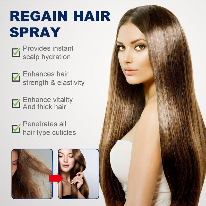 OUHOE Regain Hair Spray, Moisturize And Repair Dry Hair And Frizz, Strengthen Hair And Prevent Hair Loss