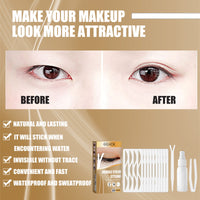 Double Eyelid Styling, Eyelet Lace Mesh Invisible Glue-Free Breathable Super Stick Long Lasting Clip Set