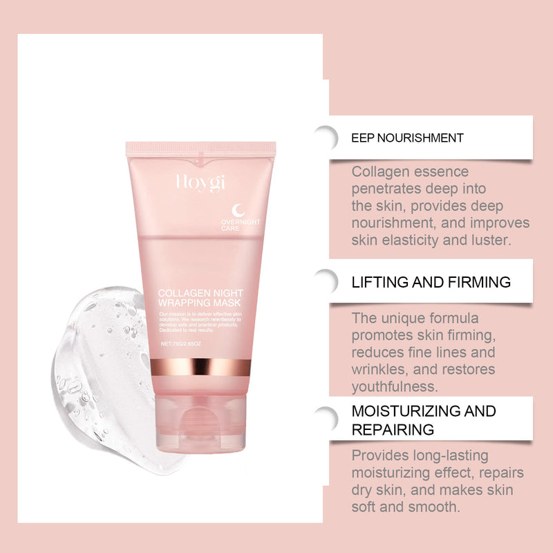 Hoygi Collagen Peel And Tear Mask, Moisturizing And Nourishing Skin, Cleaning Pores And Moisturizing Tear Mask