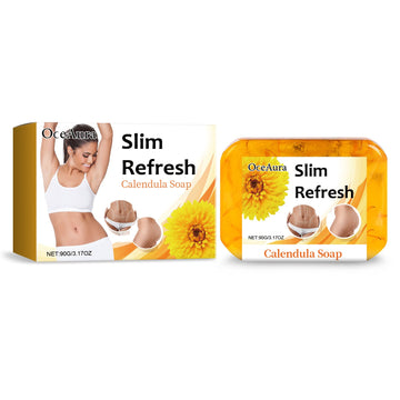 Oceaura Refreshing Calendula Soap, Refreshing, Light And Gentle Cleansing Skin Shaping Cleansing Soap