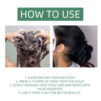 Black Hair Spray Dense Nourishing Roots Shine Smooth Natural Black Hair Cover White Hair Conditioner Spray