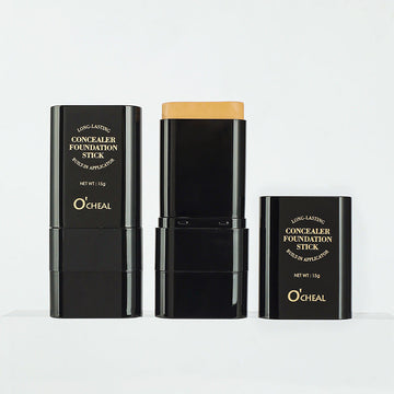 Oqianya Cream Foundation Concealer Long-Lasting Solid Foundation  Dual-Purpose Powder Puff Brush