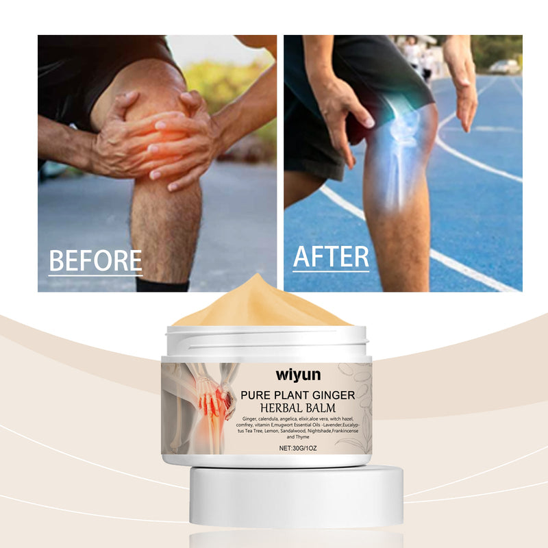 Wiyun Ginger Herbal Care Cream, Comgrass Herbal External Daily Body Massage Comfort Cream